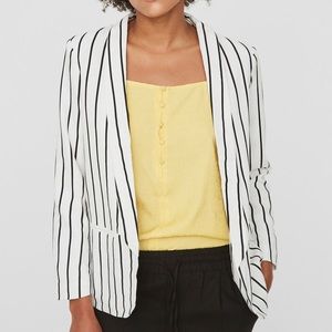 Vero Moda white striped line blazer